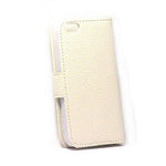 Leather Wallet Grain Case For Iphone 5 Stylus Pen Protective Film White