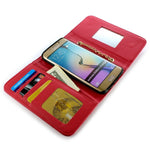 Wallet Case For Samsung Galaxy S6 Edge Credit Card Fashion Cover Red