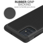 Black Hard Case For Samsung Galaxy A51 5G Hybrid Shockproof Slim Phone Cover