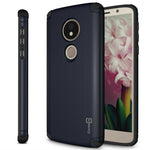 Navy Blue Hard Slim Phone Cover Case For Motorola Moto G6 Play G6 Forge E5