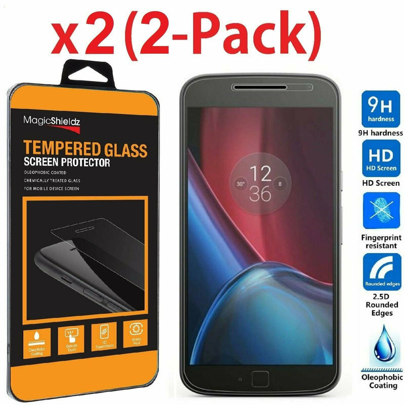 2Pack Tempered Glass Screen Protector Film For Motorola Moto G4 Plus