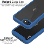 Navy Blue Trim Military Shockproof Phone Cover Case For Apple Iphone Se 2020 8 7