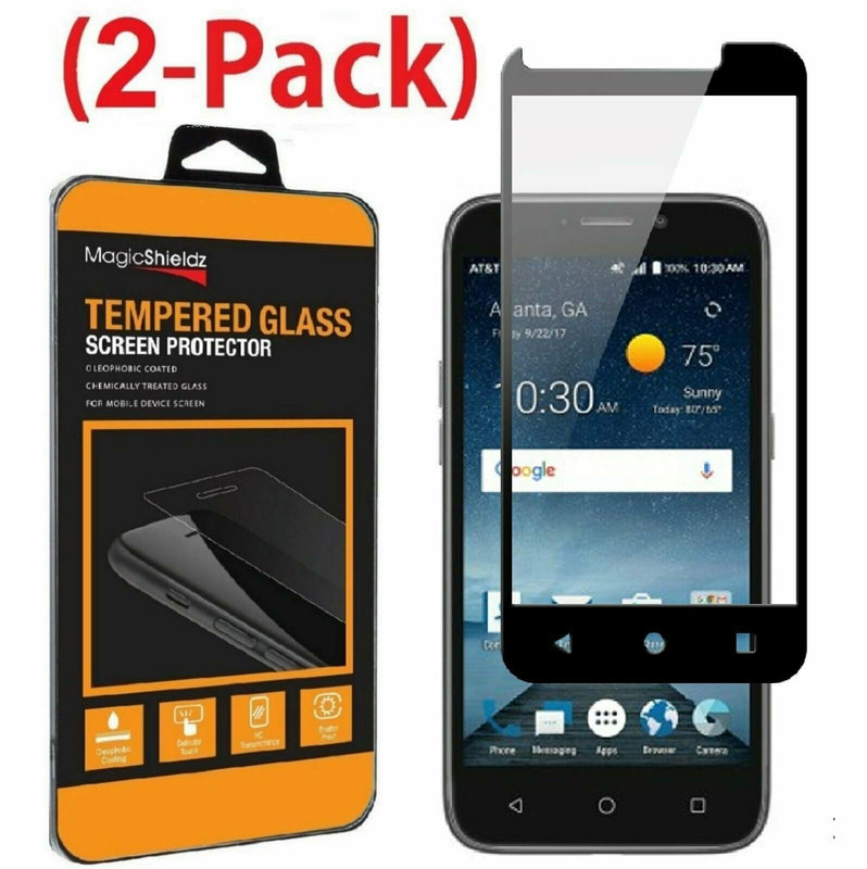 2 Pack Full Cover Tempered Glass Screen Protector For Zte Maven 3 Overture 3