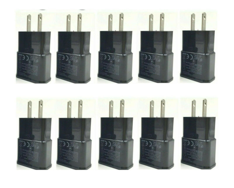10X 2A Usb Wall Charger Plug Ac Home Power Adapter For Samsung Android Lg Black