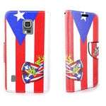 Coveron For Samsung Galaxy S5 Active Case Wallet Pouch Folio Puerto Rico Flag