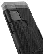 Google Pixel 4A 5G Belt Clip Case Slim Cover With Holster Black