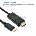 Usb Type C To Hdmi Hdtv Tv Cable Adapter For Samsung Galaxy S10 Note 9 Macbook