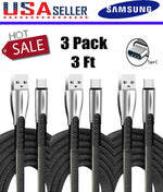 3 X 3Ft 1M Galaxy S8 S9 Plus Note8 Usb C Type C Fast Charging Sync Charger Cable