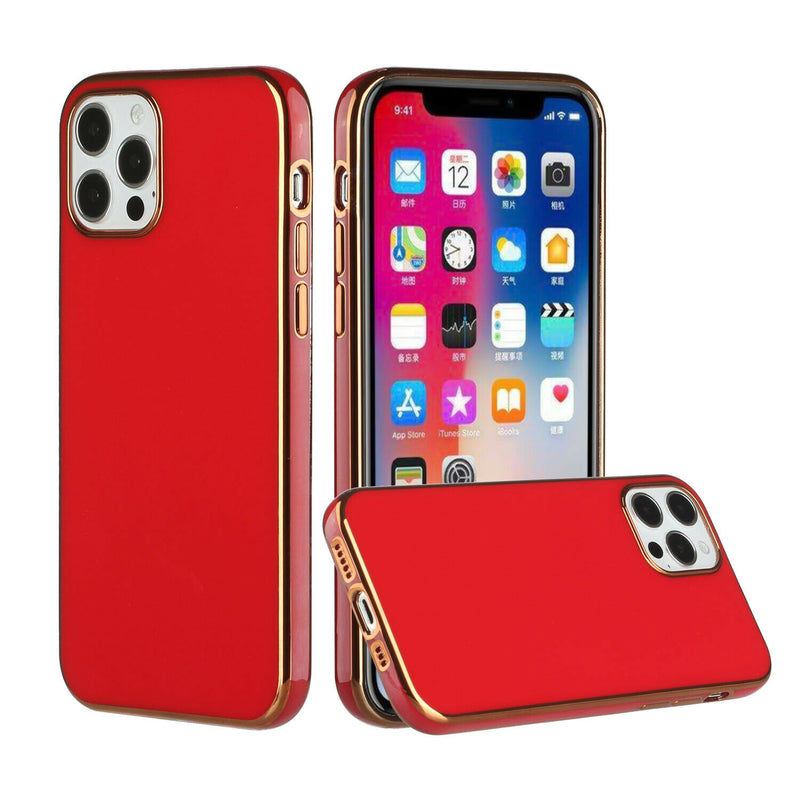 For Apple Iphone 11 Pro Max Xs Max Fashion Solid Color Tpu Case Cover Red