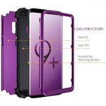 Lontect Compatible Galaxy S9 Plus Case Luxury Glitter Shiny Purple Black