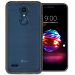 Clear W Black Rim Phone Case For Lg Harmony 2 Phoenix Plus Premier Pro