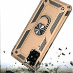 For Samsung Galaxy A51 5G Magnetic Ring Kickstand Hybrid Case Cover Gold