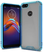 Blue Hybrid Protective Clear Cover Hard Phone Case For Motorola Moto E6 Play
