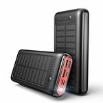 Jiga Solar Charger 30000Mah Power Bank Usb C Quick Portable Black