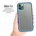 Navy Blue Sky Blue Hybrid Shockproof Clear Phone Case For Apple Iphone 11 Pro