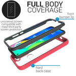 Pink Trim Shockproof Hard Cover Full Body Phone Case For Motorola Moto G8 Power