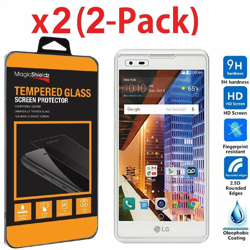 2 Pack Premium Tempered Glass Screen Protector Guard For Lg Tribute Hd Ls676