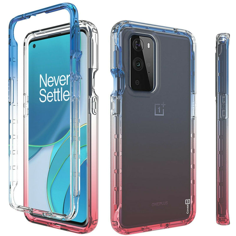 Pink Blue Case For Oneplus 9 Pro Full Body Rugged Hard Colorful Phone Cover