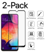 2 Pack Full Coverage Tempered Glass Screen Protector For Samsung Galaxy A20 2019