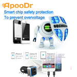 Apoodr 24W 4 8A 2 Port Led Usb Car Charger For Galaxy Note Iphone 7 Fast Charger
