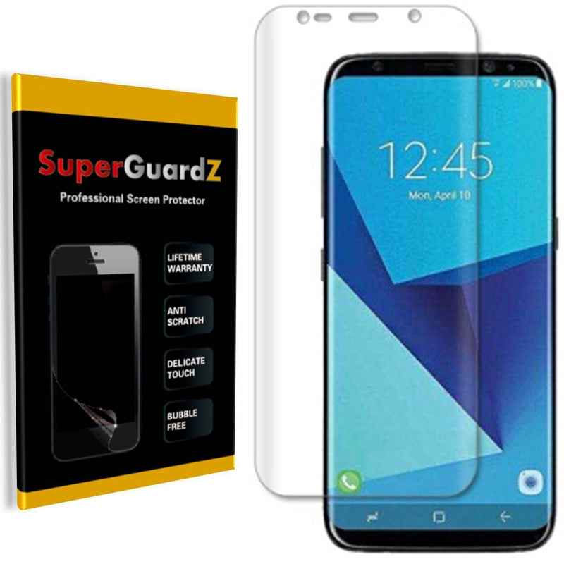 2X Samsung Galaxy S8 Superguardz Clear Full Cover Screen Protector Wet Apply