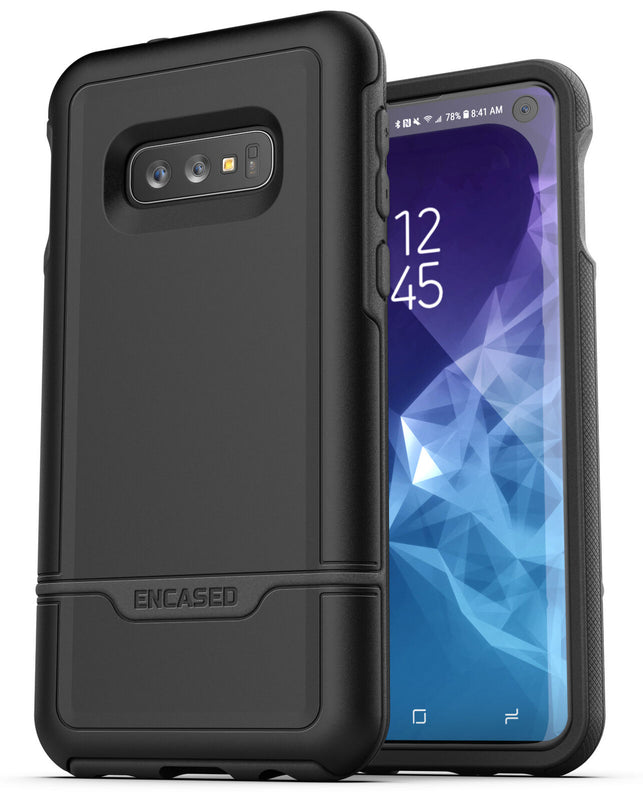 For Samsung Galaxy S10E Protective Case Rebel Full Body Rugged Cover Black