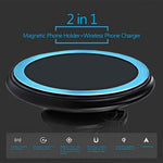 Fast Qi Wireless Car Charger Magnetic Phone Holder For Iphone X Xs Max Xr 8 Plus
