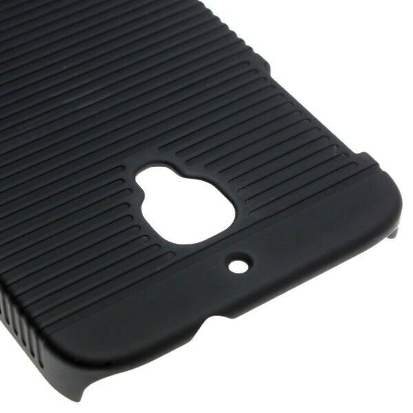 Black Holster Belt Clip Case Hard Rubber Cover Alcatel One Touch Fierce 7024W